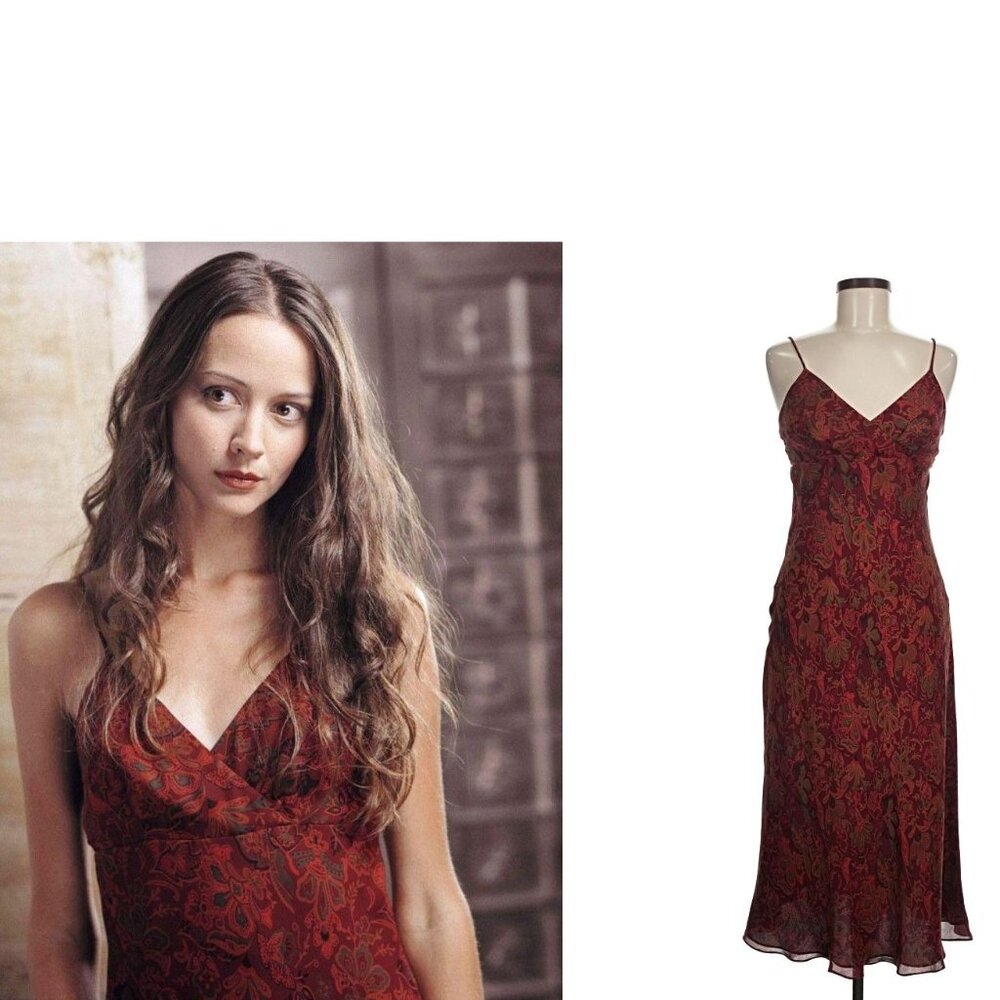 ASO ANGEL FRED BURKLE AMY ACKER Silk Dress Y2K VINTAGE RARE